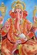 Nepal: The elephant-headed Hindu god Ganesh in a wall painting at Pashupatinath, Kathmandu